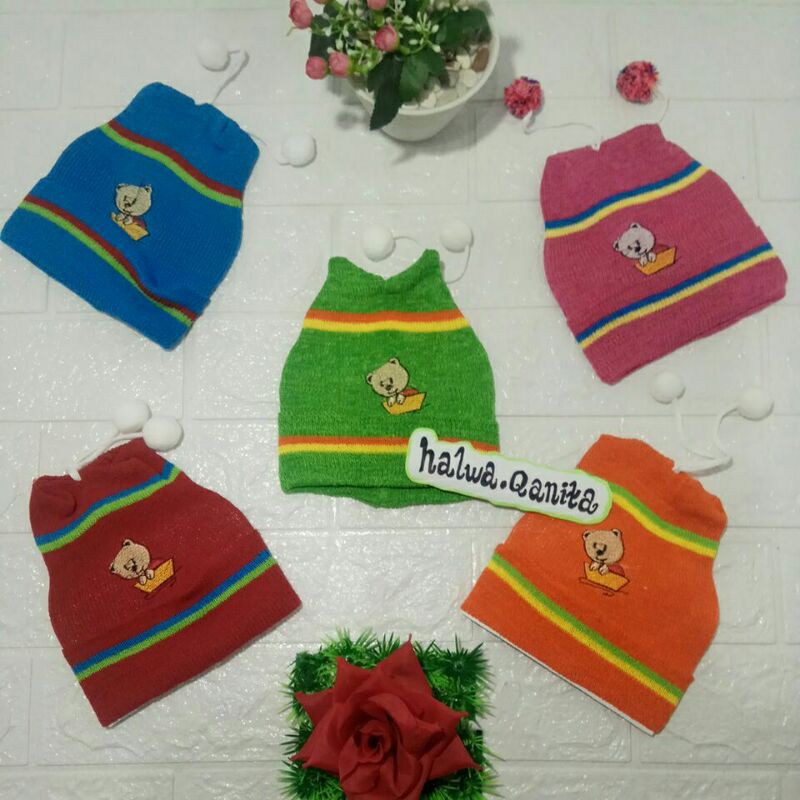 Topi Bayi Rajut Motif Topi Kupluk Bayi Baru Lahir Murah Perlengkapan Bayi