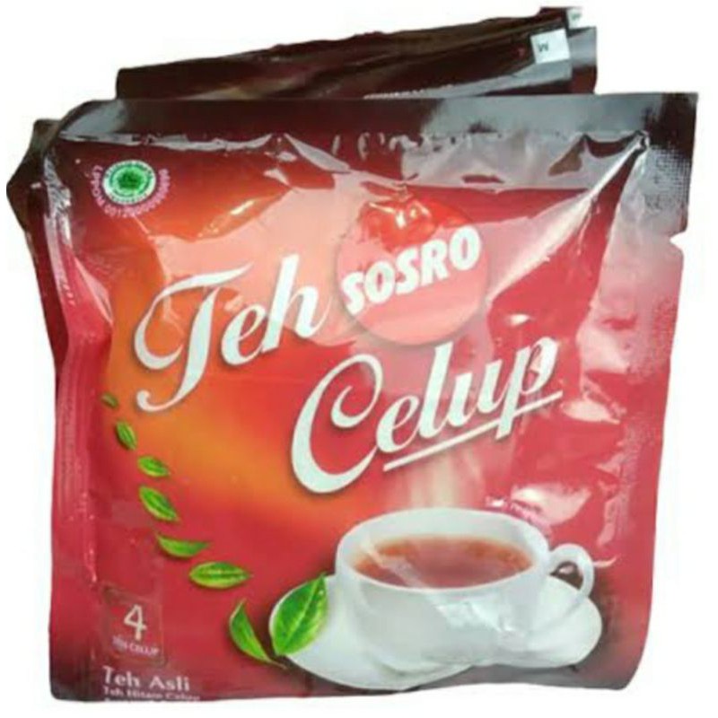 

Teh sosro celup sachet isi 4pcs kantong netto 8gr