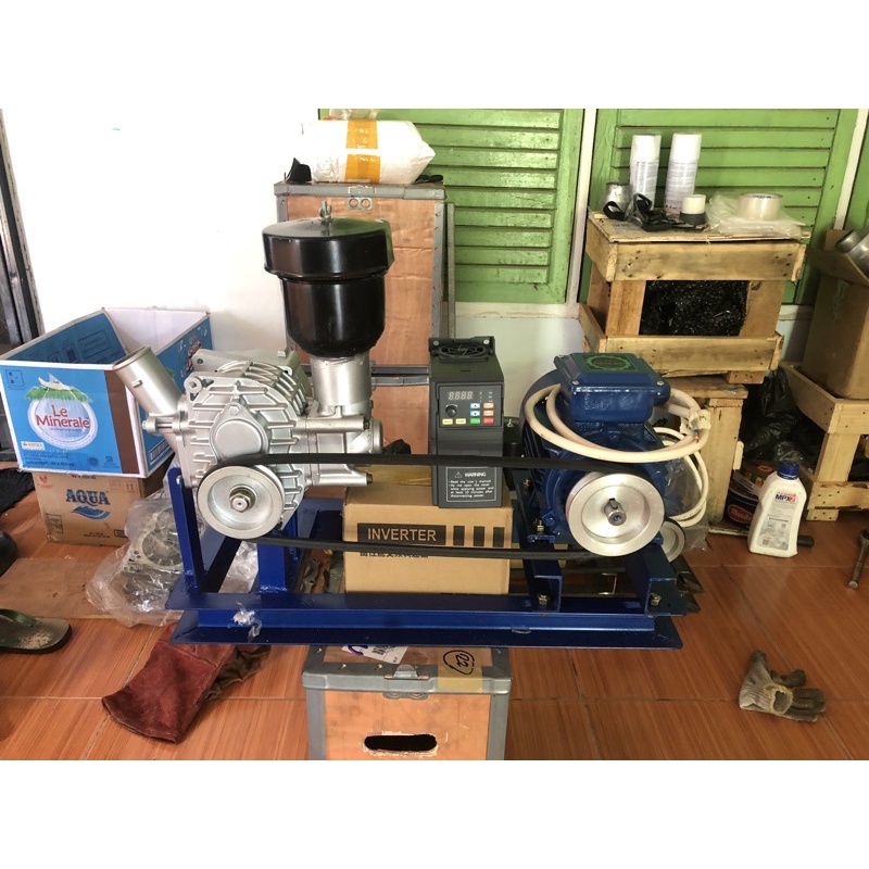 supercharger amr 500, dinamo 2 hp ,inverter set double pulley