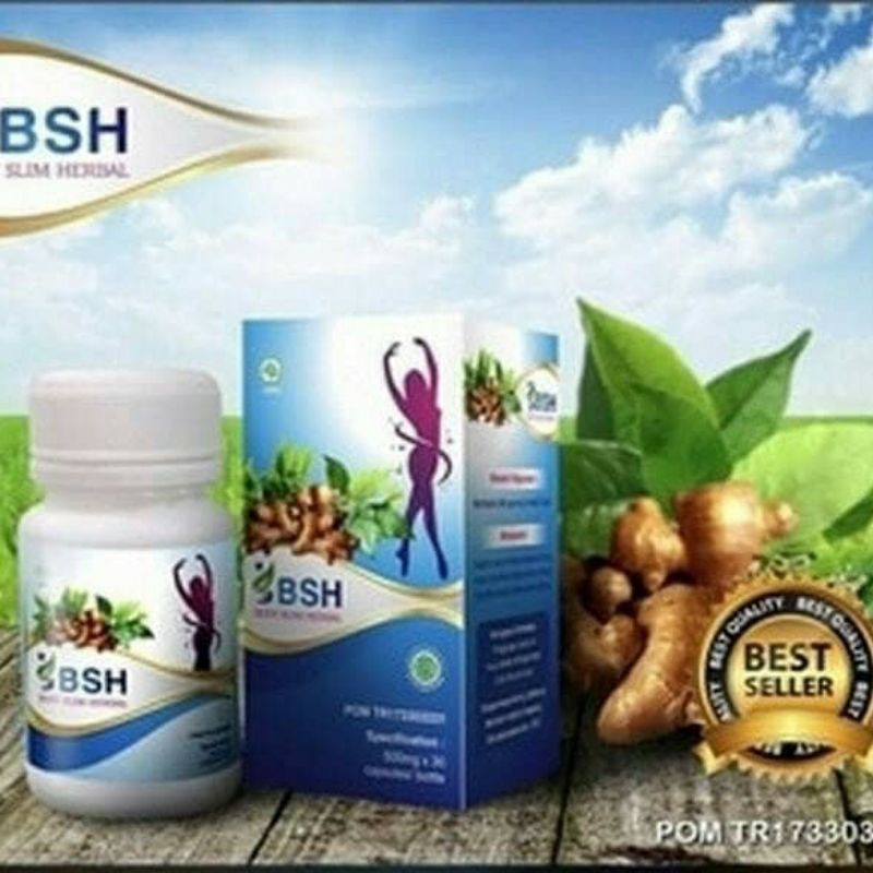 BODY SLIM HERBAL (BSH) BPOM ORIGINAL ADA KODE TRACKING KEASLIAN  - MINUMAN PELANGSING BADAN