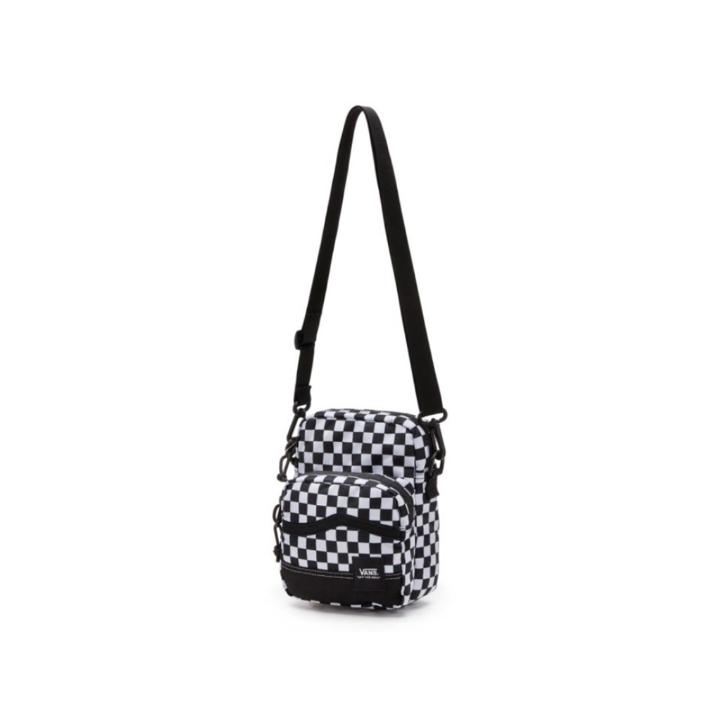 TAS SELEMPANG VANS OFF THE WALL | CONSTRUCT SHOULDER BAG BLACK WHITE CHECK