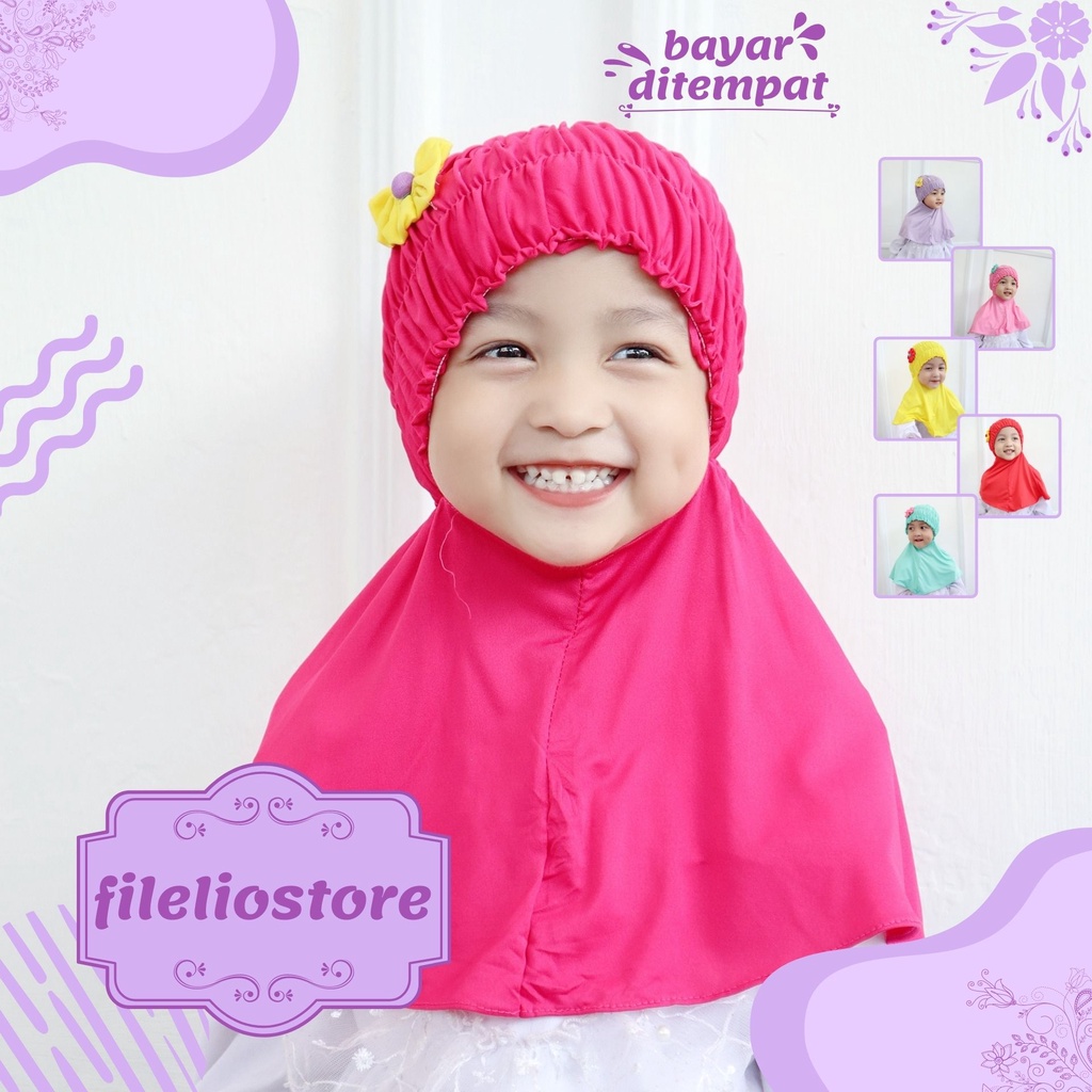 Jilbab Anak Bayi Perempuan Smoke Imut / Hijab Anak Baby Lucu Murah / Kerudung Anak Bayi