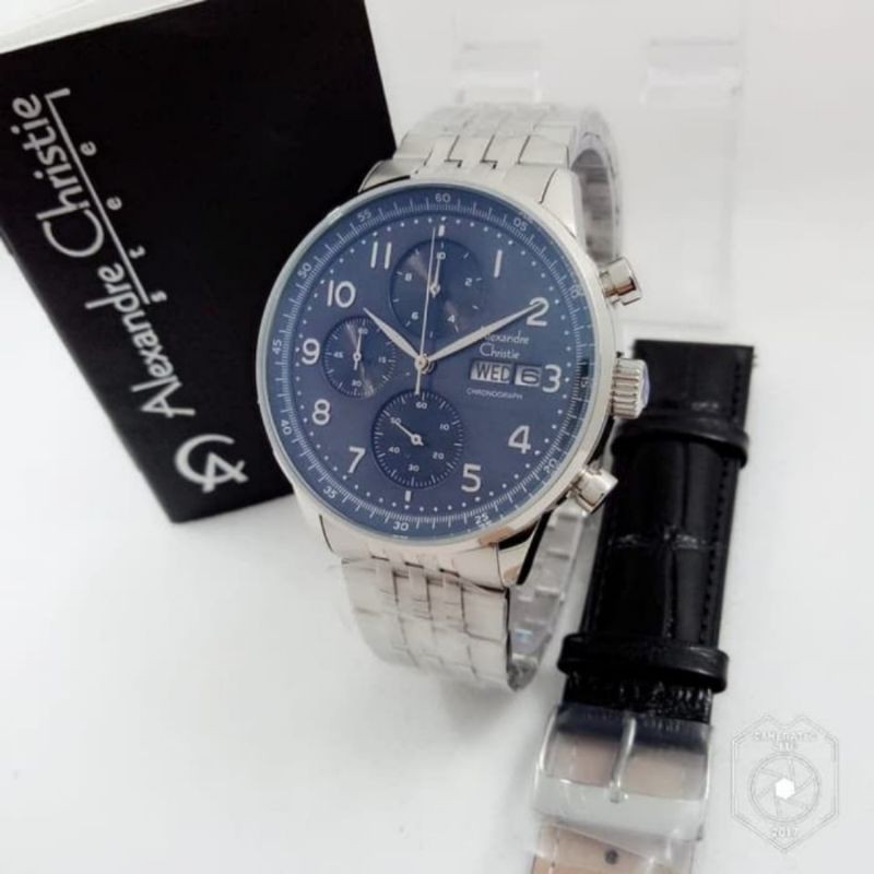 Alexandre Christie Original Pria AC6492 / AC 6492 Silver Blue