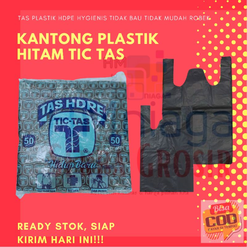 Jual Kantong Plastik Hitam Hdpe Kresek Hitam Merek Tic Tas Ukuran Kecil