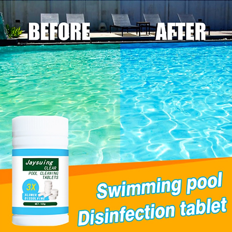 New floating chlorine klorin dispenser pelampung Kaporit Tablet+Disinfection tablets set
