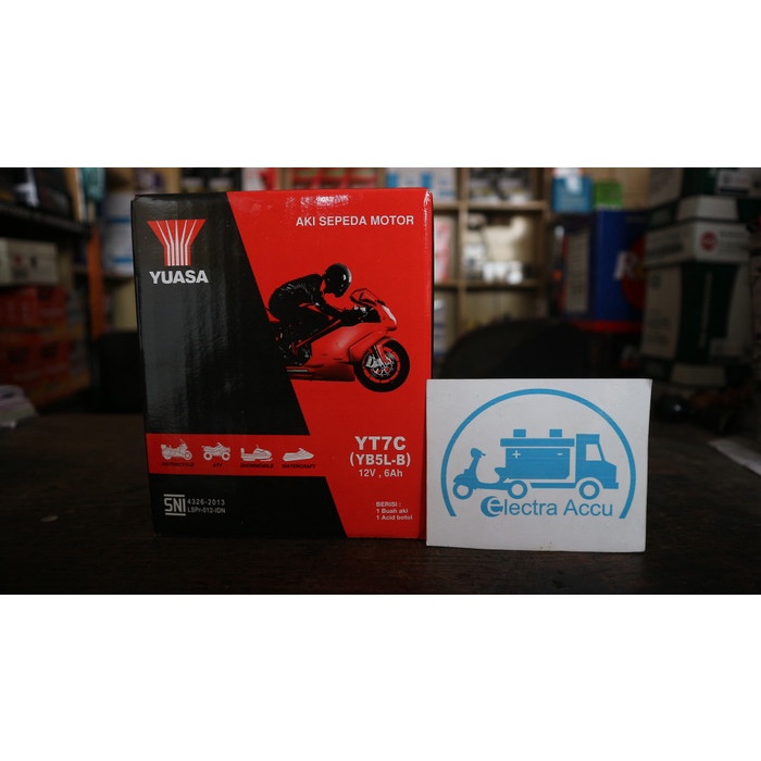 Aki Motor Yamaha Mio Sporty YT7C / GM5Z Yuasa Accu Kering ORIGINAL Original