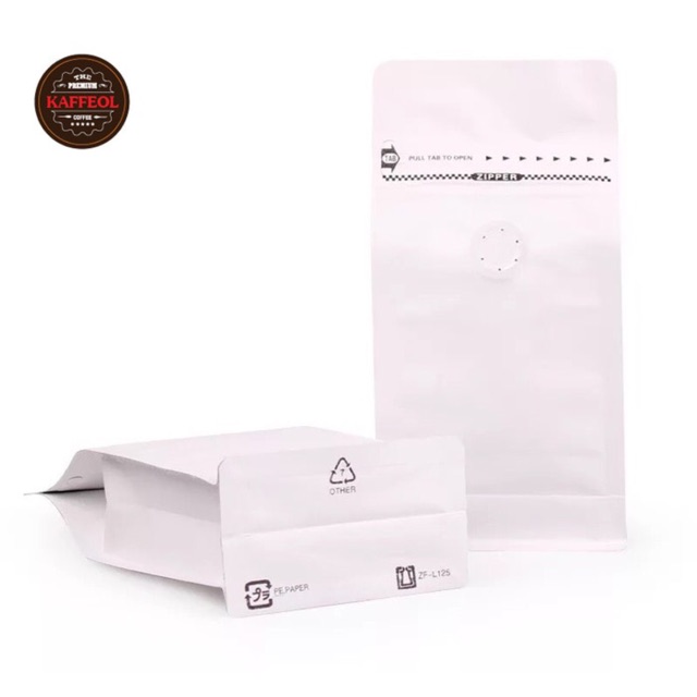 

Coffee Bag / Kemasan Kopi [Valve+Zipper] [125g] [White]