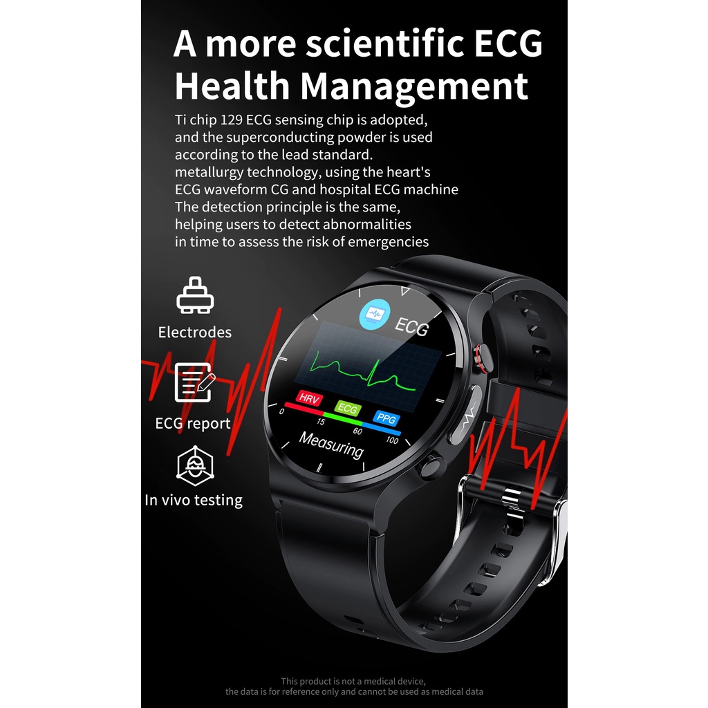 NORTH EDGE NX88 Smart Watch ECG PPG Rate Blood Pressure Sensor