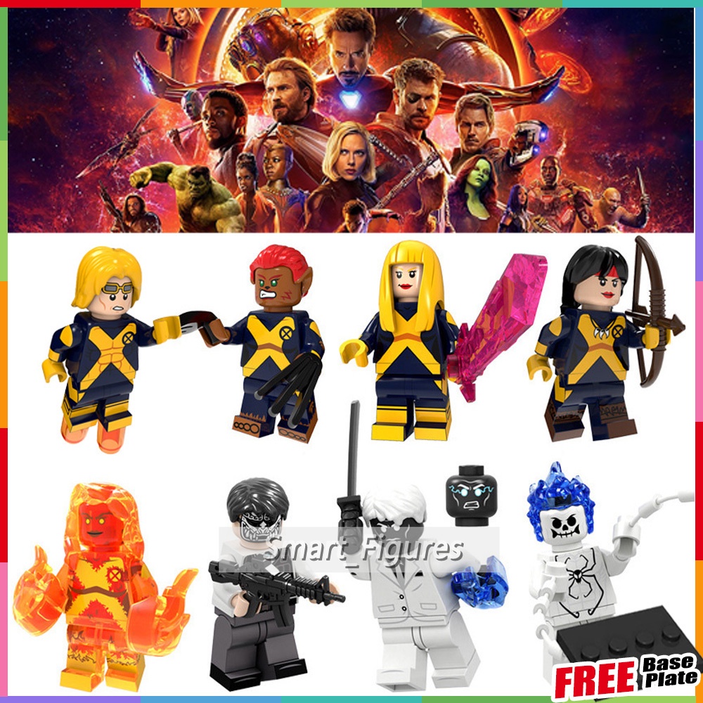 MARVEL Mainan Action Figure Minifigures Wolfsbane Magik Moonstar Inner Demons Mister Negatif PG8219 Untuk Hadiah