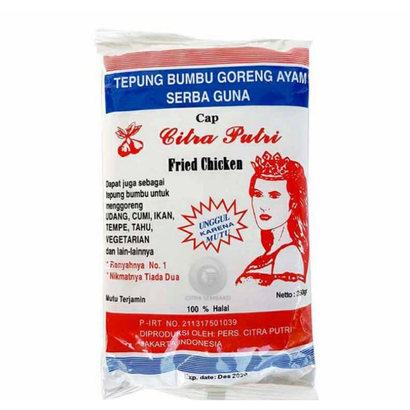 

Citra Putri Tepung Bumbu Serbaguna 250G