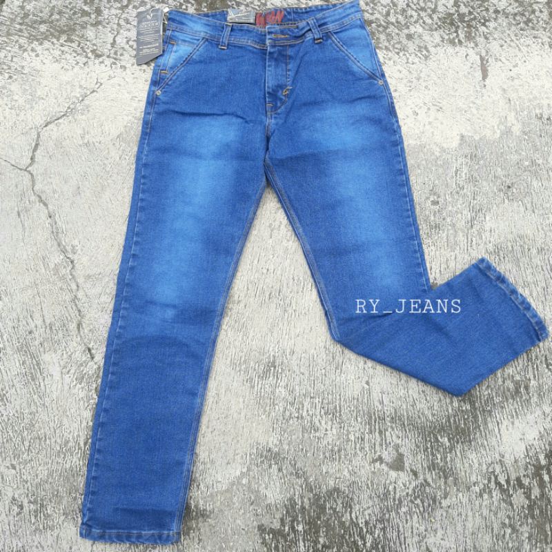 jeans pria bioblits biru tua celana panjang jeans street melar