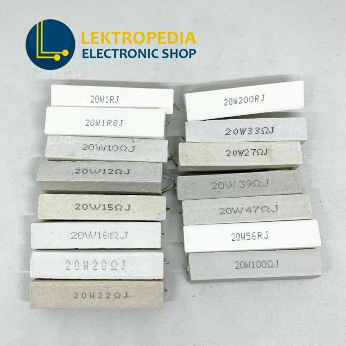 Resistor 20w 1.8 ohm R 1R8 1R8J 1,8 1.8ohm 1,8ohm 20 watt 20 w 20watt