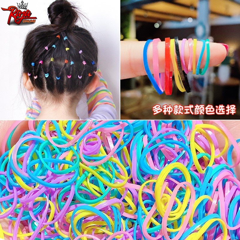 KR1 - Karet Rambut Jepang Warna Warni Kuat Isi 100