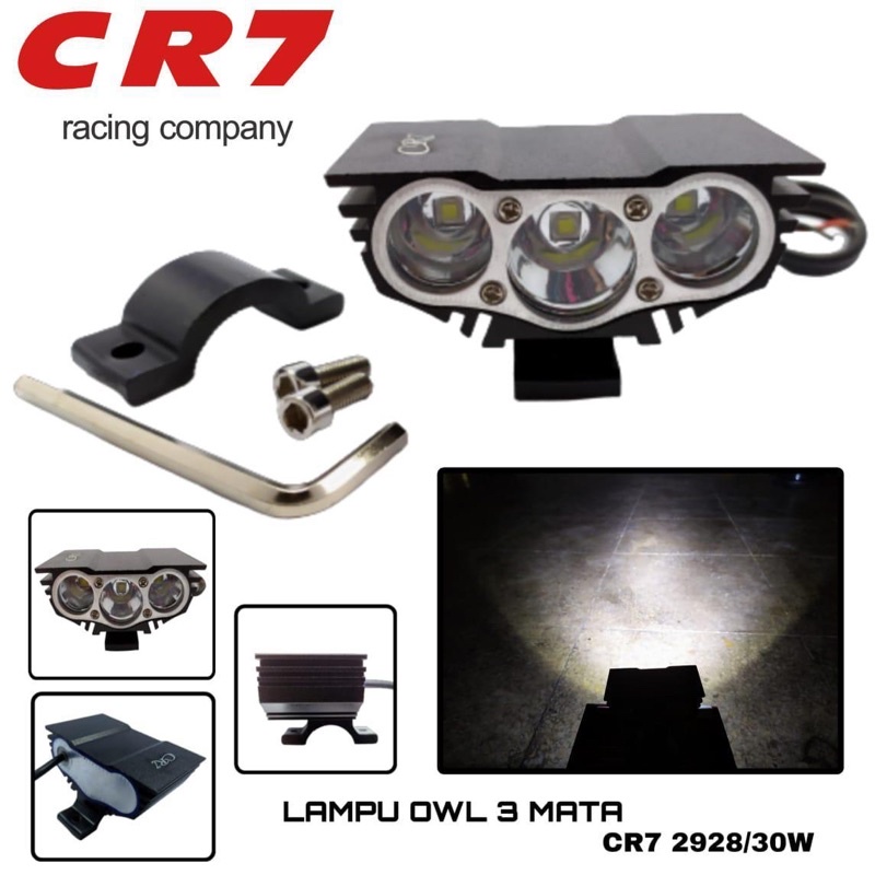 LAMPU SOROT LED 3 MATA CREE OWL LAMPU SOROT 1 MATA