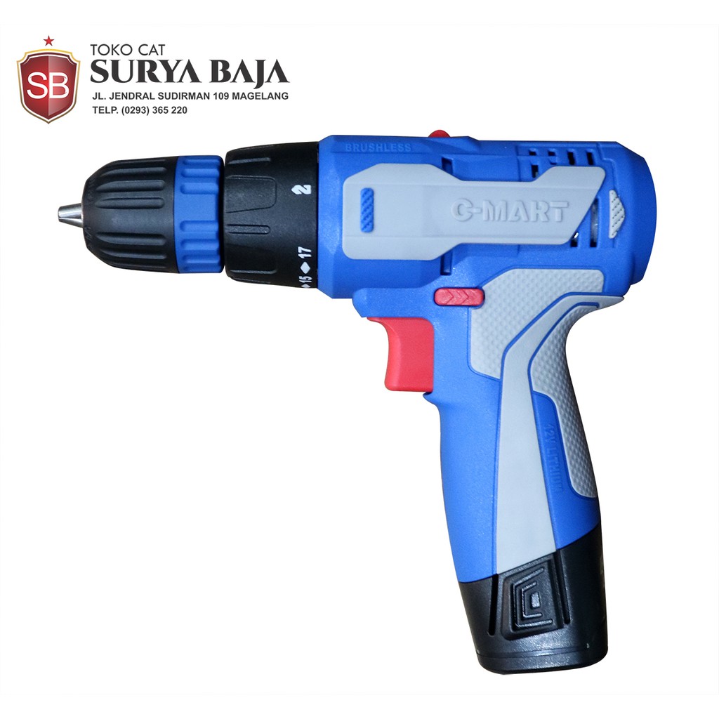 C-MART 12v Cordless Drill - Mesin Bor Baterai