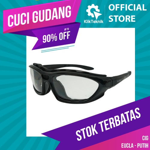 CIG Eucla Kacamata Keselamatan Safety Hitam Clear