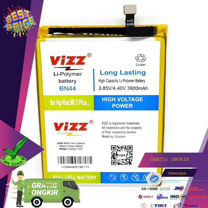 SPAREPART HP BATERAI VIZZ XIAOMI REDMI 5 PLUS BN44 ORIGINAL VIZZ BOLEH RESELLER