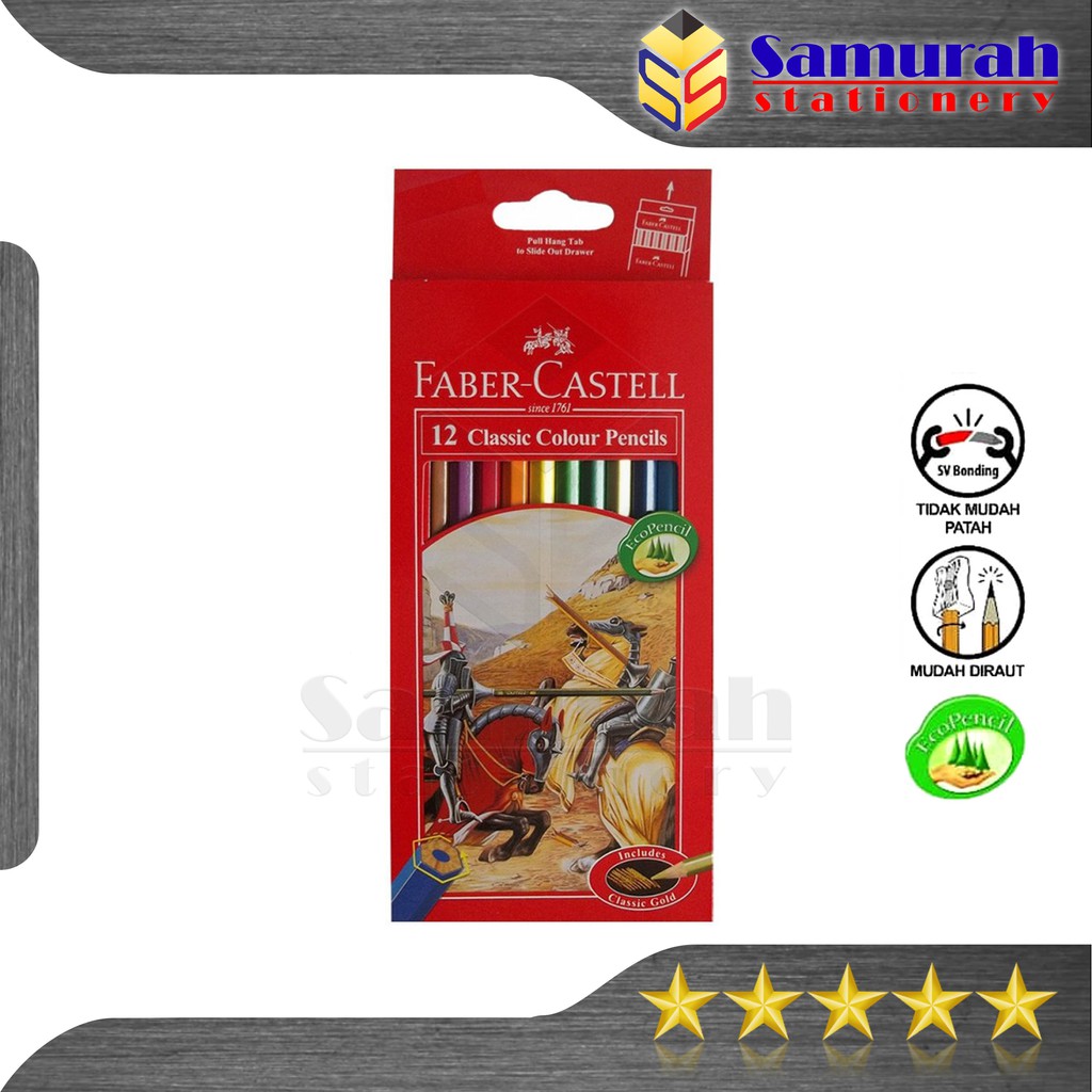 

Pensil Warna Faber Castell 12 Warna Panjang Klasik / Classic Color Pencil Faber-Castell 12 Colors