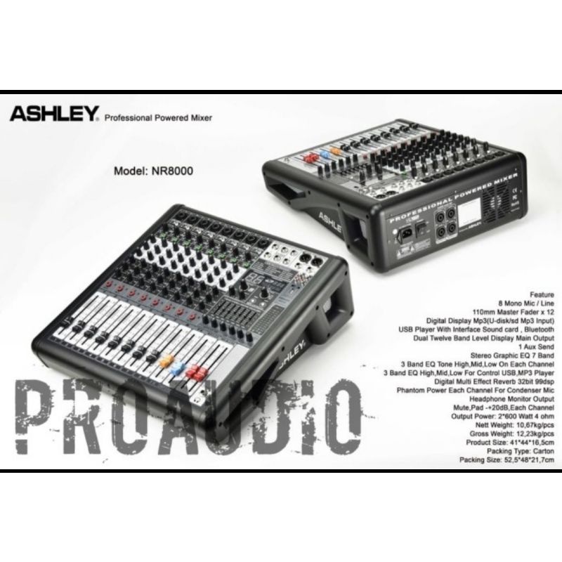 Power Mixer Ashley 8 Channel NR8000 NR 8000 Original