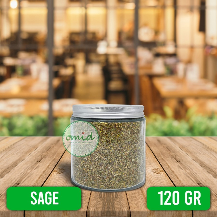 

Dried Sage Herbs | Rempah Sage Kering | 120gr - Jar