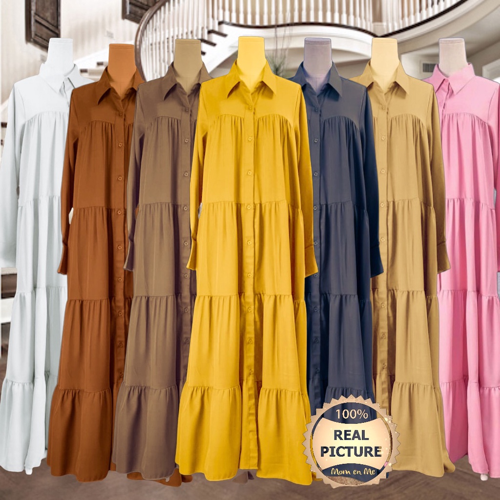 BIG SIZE Gamis Jumbo 3XL Toyobo Best Seller Dress Umpak Susun Full Rempel Keliling LD 125cm