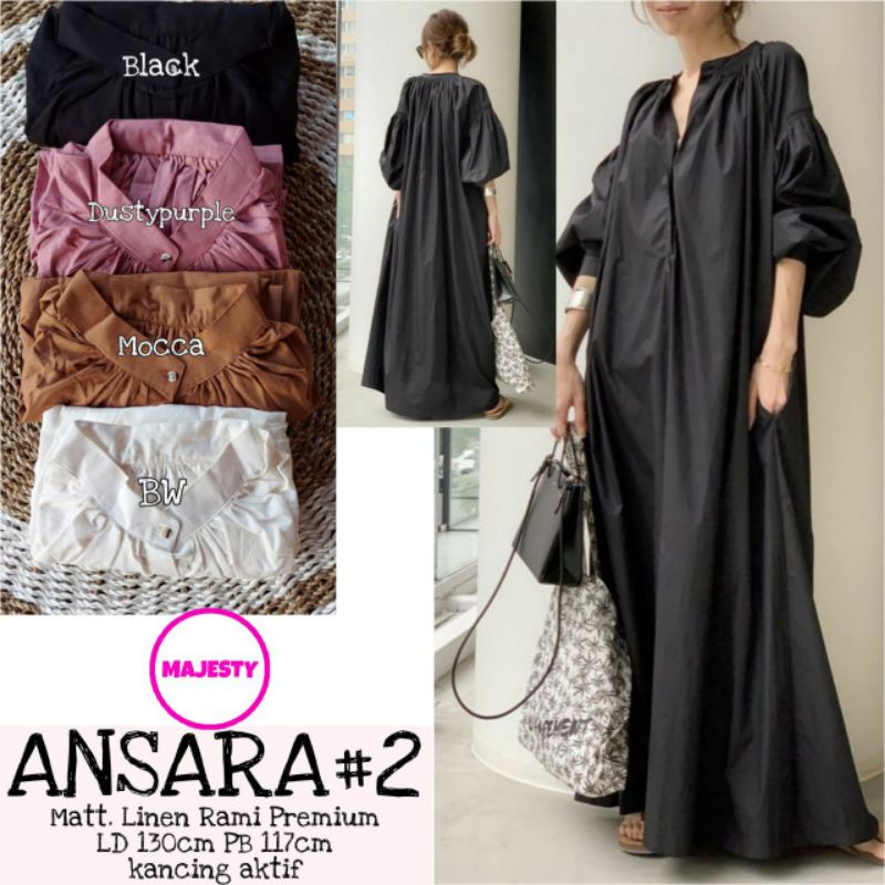 DRESS MAXI JUMBO/DRESS MAXI LINEN RAMI PREMIUM JUMBO LD 130 CM FIT XXXL