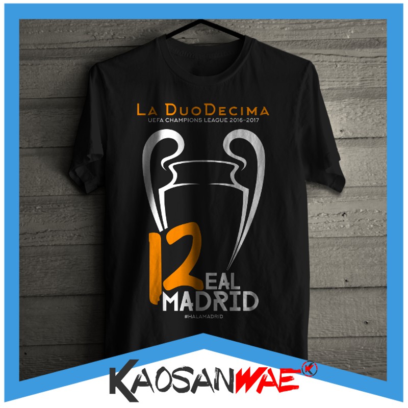Kaos Madrid Real Madrid La Duodecima Jumbo EXtra Big Size XXXL 3XL Tshirt KaosanWae