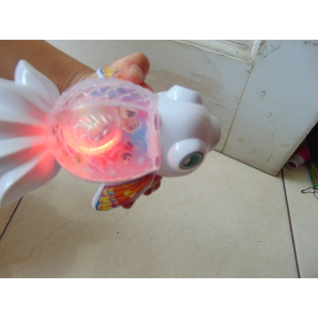 Mainan Ikan Mas Koki Tarik Jalan Ada Nyala Lampu LED LT-104