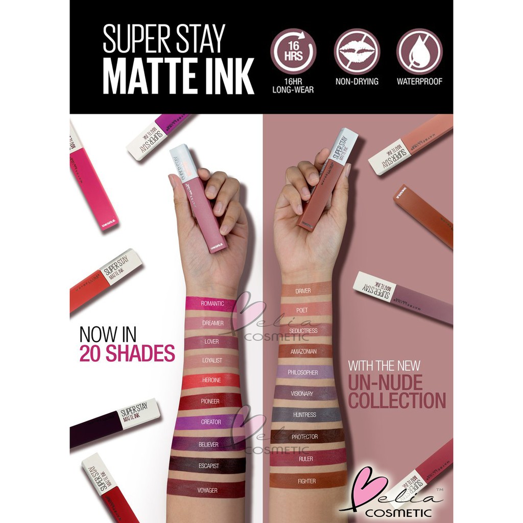 ❤ BELIA ❤ (Part 1) Super Stay Matte Ink ✔️BPOM 100% Original Maybelline Lip Cream