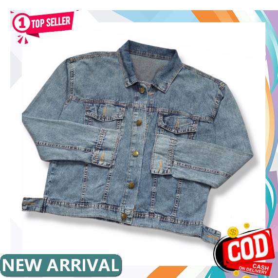 Jaket Jeans Wanita Dewasa Tanggung / Jaket Jeans Wanita Korea Oversize / Jaket Jeans Korean Style Cr