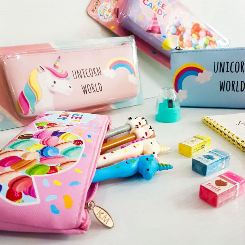 

Kotak pensil Unicorn dan Sweet Candy /pencil case cantik / pencil case murah / pencil case terlaris