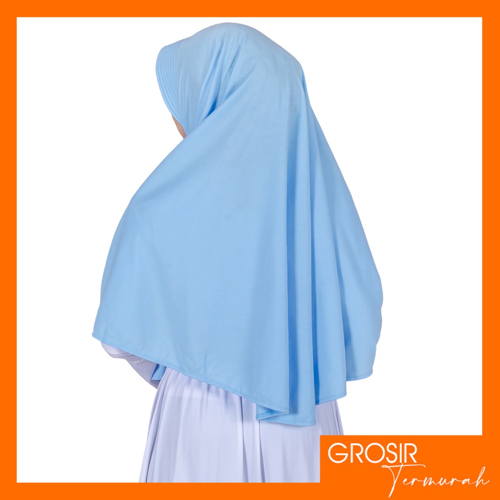 Jilbab Instan Pad Antem ASHA L | Hijab Instan Bergo Kaos Kerudung Khimar Instan Kaos Pad Kecil