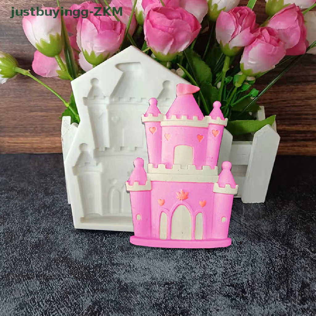 1 Pc Cetakan Fondant Bentuk Kastil Bahan Silikon Resin Epoksi UV Untuk Villa Natal