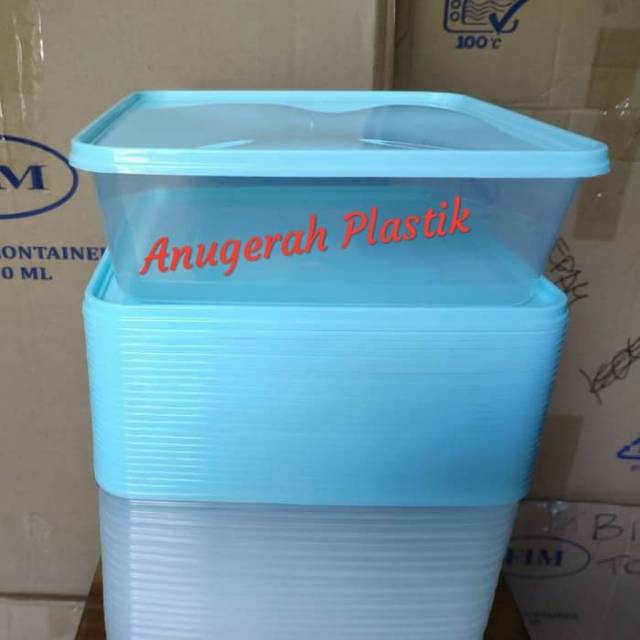 Thinwall 2000 Ml + Tutup Warna Biru Muda Merek Fim Harga 1 Roll Isi 25 Pcs