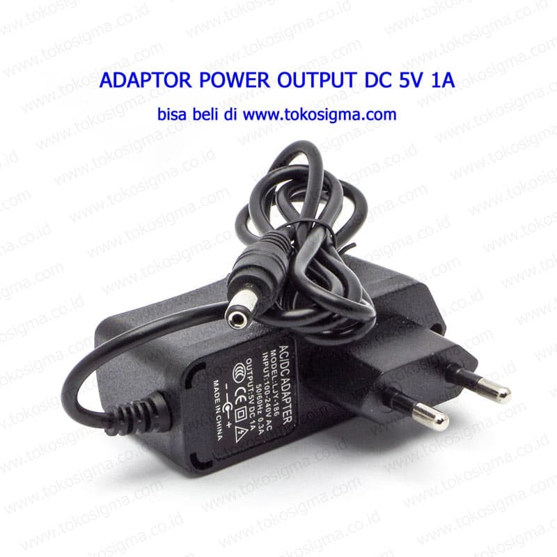 ADAPTOR POWER AC TO DC 5V 1A jek 5.5x2.5mm