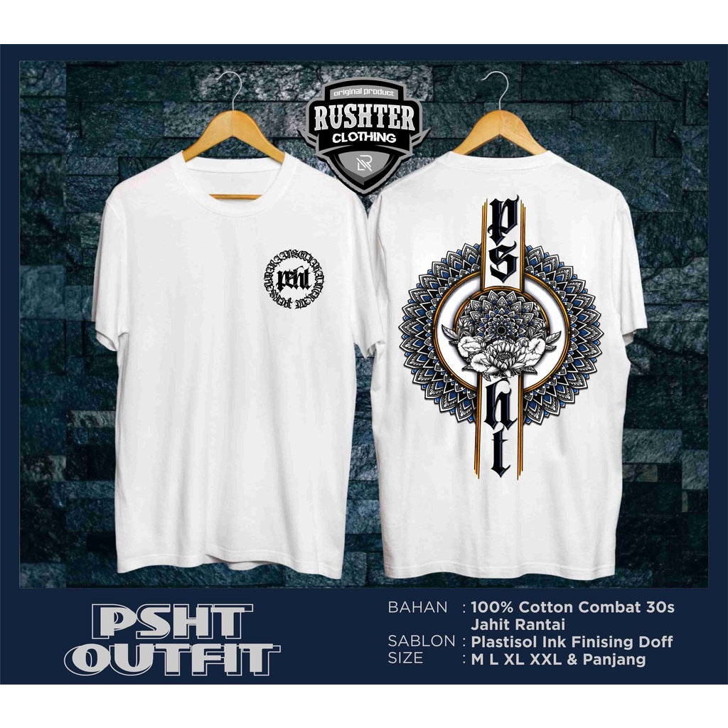 kaos psht terate putih lengan panjang