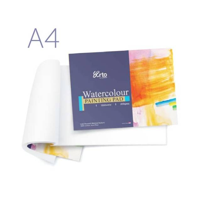 

Arto A4 Watercolour Painting Pad / 12 Sheets / 200 Gsm / Cotton / Cold Pressed