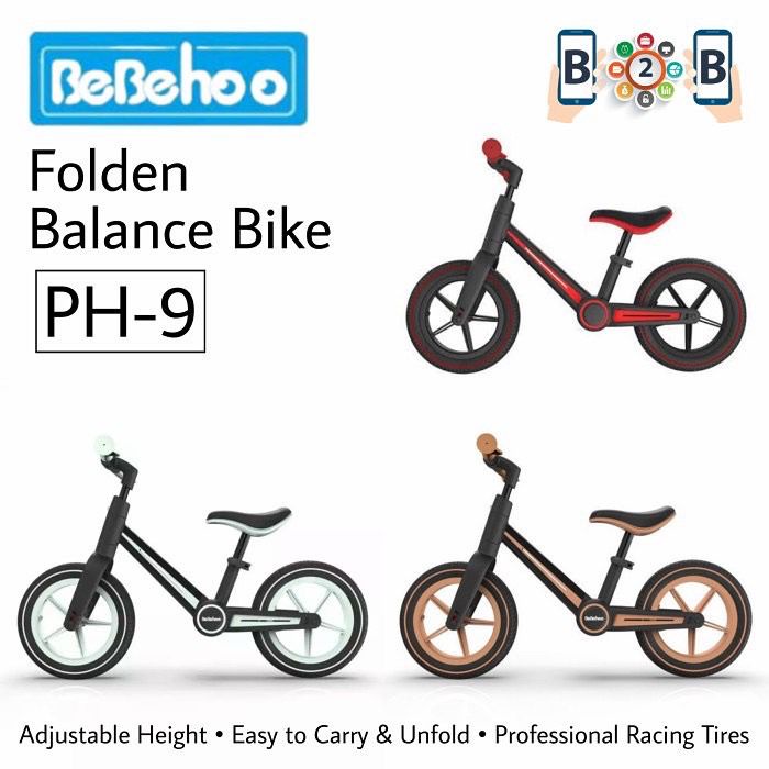 Balance Bike Push Kids Bebehoo PH-9 Sepeda Anak Lipat Tanpa Pedal