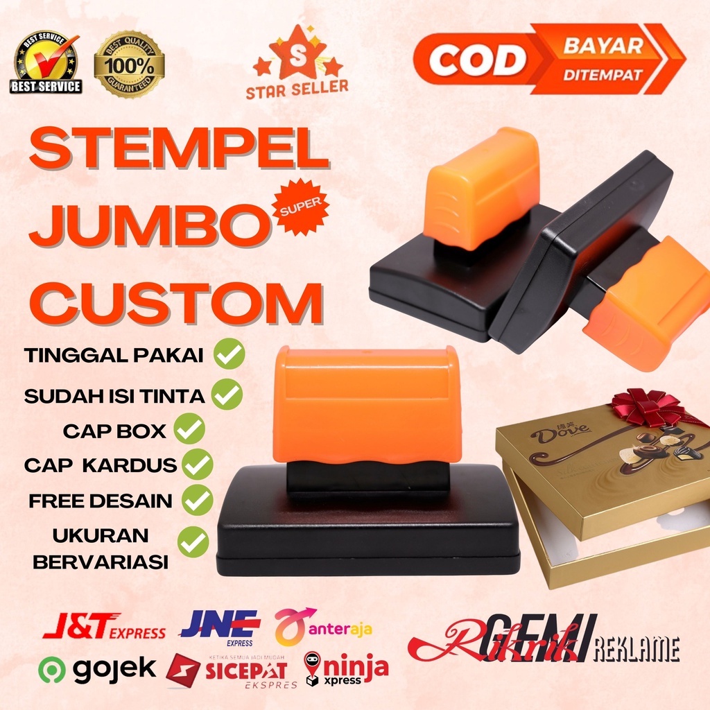 

RikrikGemi - Stempel Custom Murah Stempel Otomatis Stempel Plastik Stempel Kardus