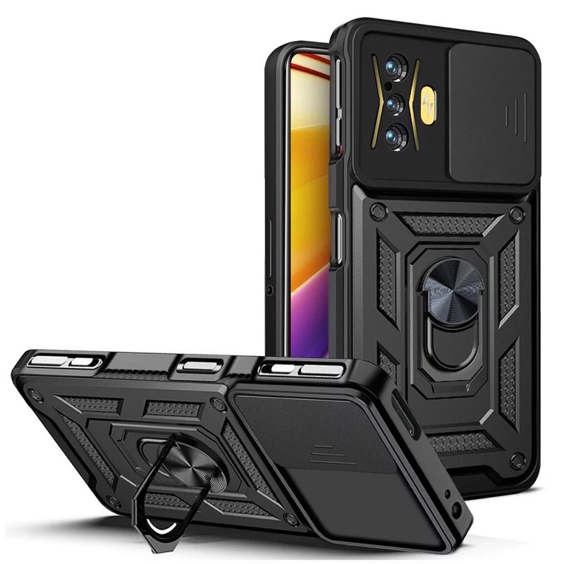 POCO F4 / FOCO F4 GT /POCO X4 GT / POCO X3 GT SOFT CASE ARMOR DEFENCE SLIDE CAMERA
