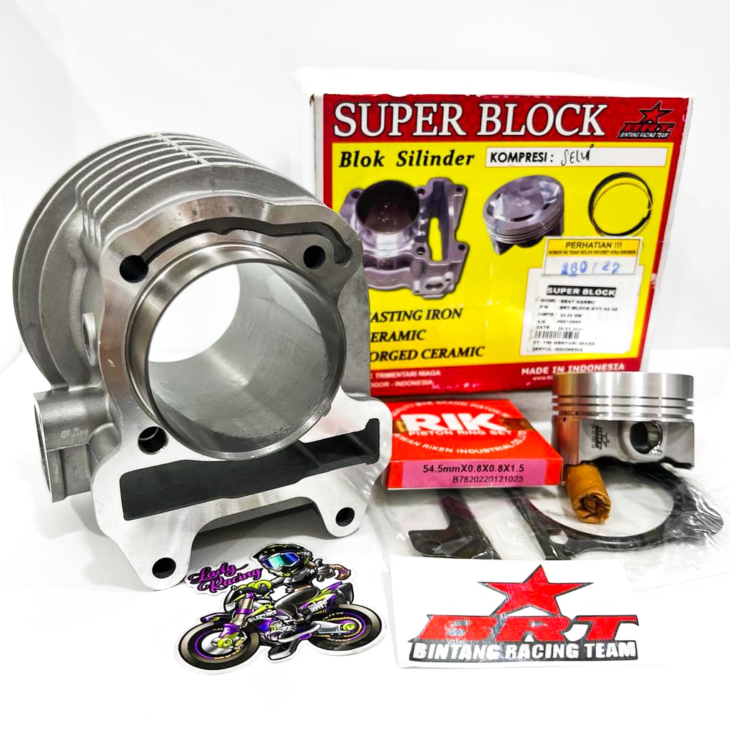 BLOK BRT BEAT KARBU SCOOPY SPACY KARBURATOR 54.50 BOREUP 130CC