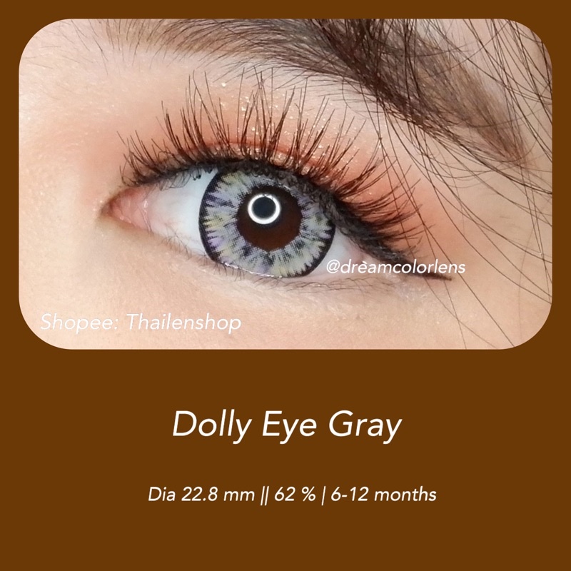 Softlens The Dolly Eye Gray / Abu Normal Minus Beda Minus