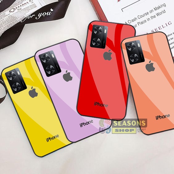 [Oppo A57 2022] Softcase Kaca Oppo A57 2022- Softcase Glass Glitter Oppo A57 2022 -  Softcase Oppo A