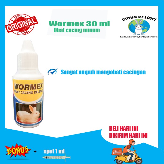 OBAT CACING KELINCI WORMEX 30 ML CACINGAN