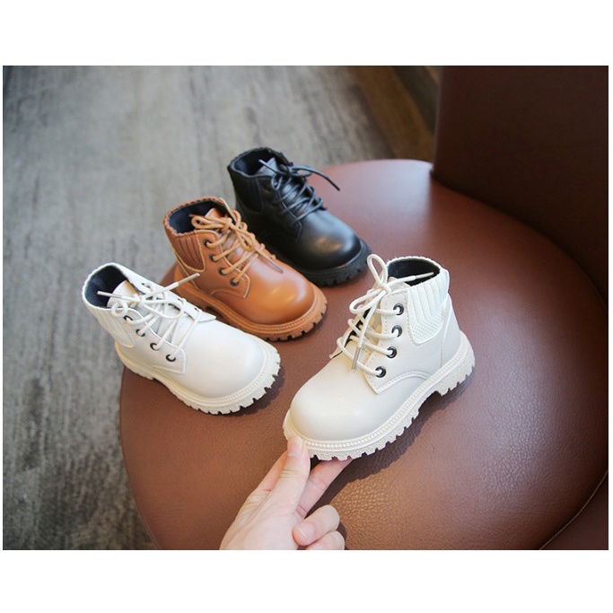 Sepatu Anak semi boats kulit POLOS COKLAT HITAM CREAM KOMBINASI RAJUT sepatu sneakers anak IMPORT