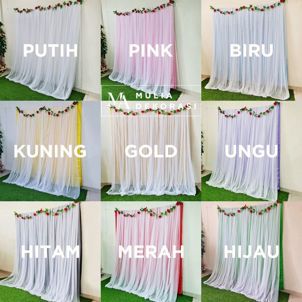 Kain Backdrop Dekorasi Background Lamaran Nikahan Aqiqah Abutai Tile