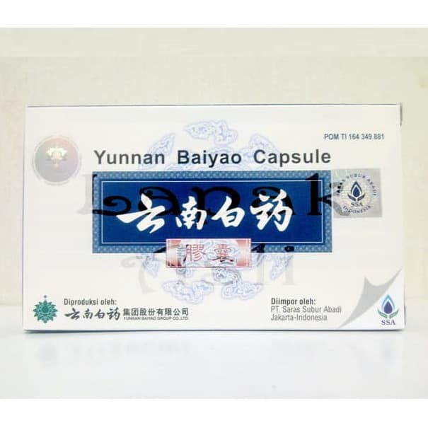 Yunnan Baiyao Capsule Yunan Capsul Kapsul Nyeri Bengkak Memar Radang