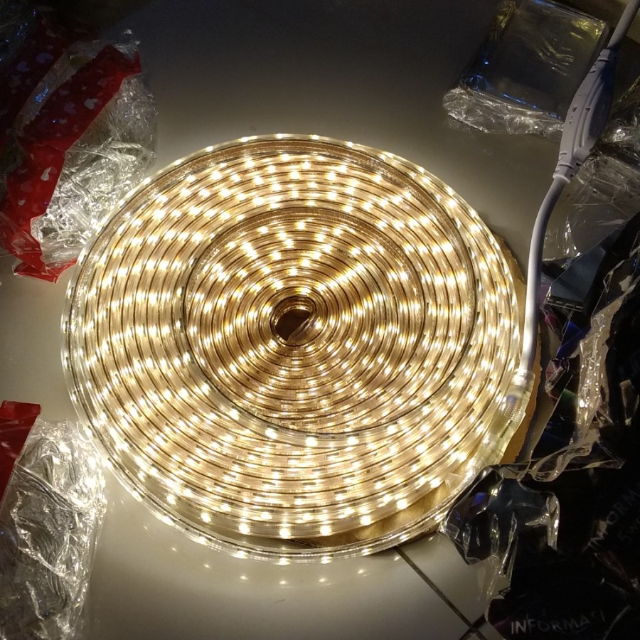 Lampu Led Strip Dimmable Warm White 12V 15 Meter