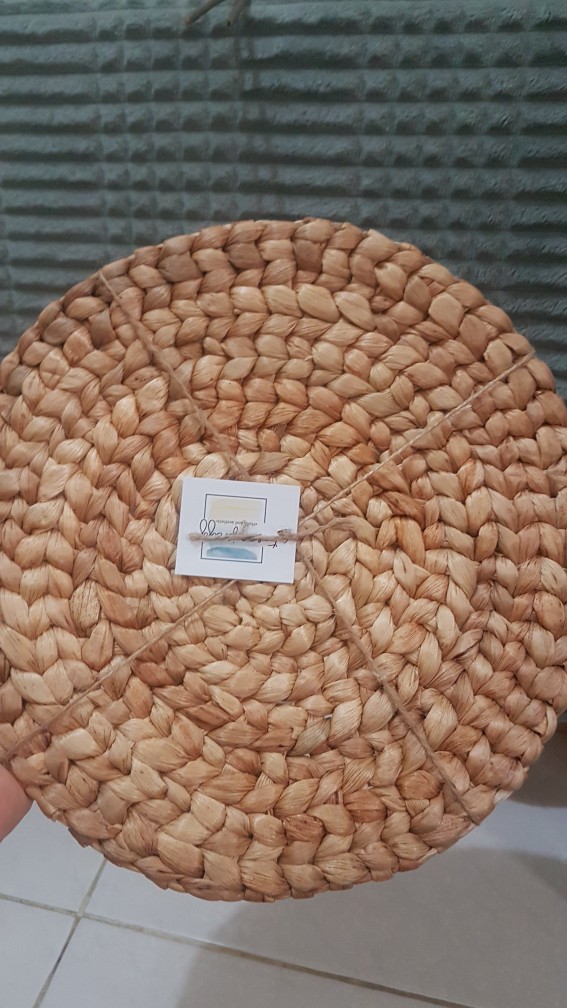 Bondan Placemat. Tatakan Piring Enceng Gondok