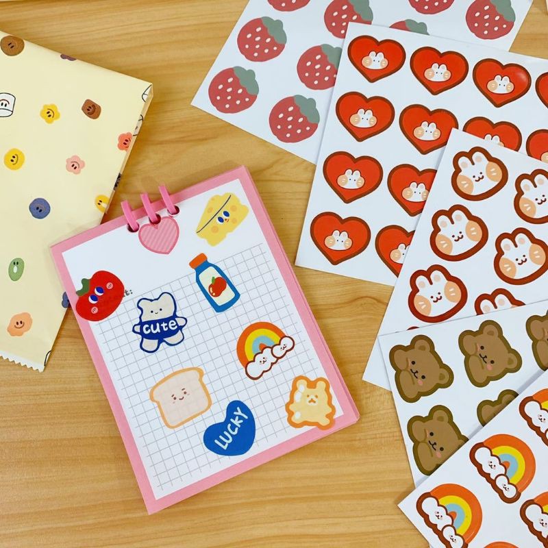 

Sticker Deco Tomat dan Keju / Tomato and Cheese / Sticker Deco Bear / Sticker Deco Strawberry